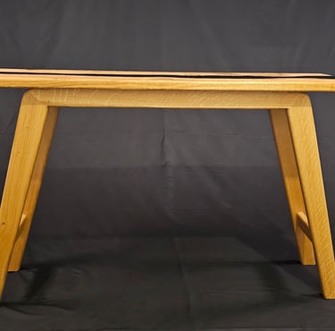Solid Oak Console Table front ground view