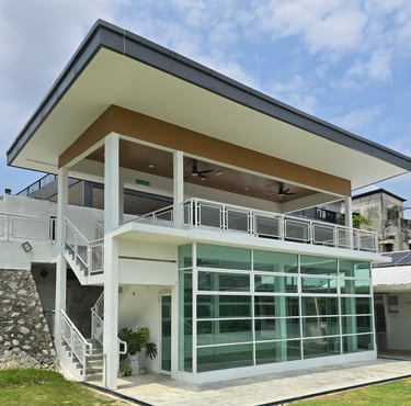 Two storey glass house with garden space at Kuari21 event space located in Cheras, Kuala Lumpur