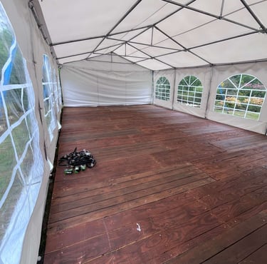 Plancher sous chapiteau 40m2