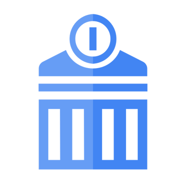a bank with a coin in it