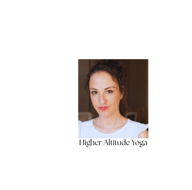 yoga practitioner at Higher Altitude Yoga studio.