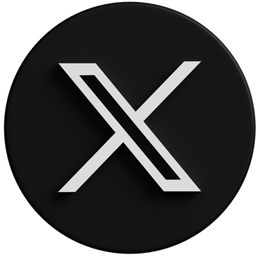 a black and white icon of a letter x
