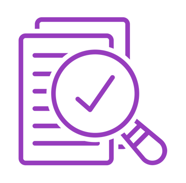 Documents avec dans la loupe une validation