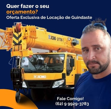 Oferta em Aluguel de Guindastes Goiania e regiao