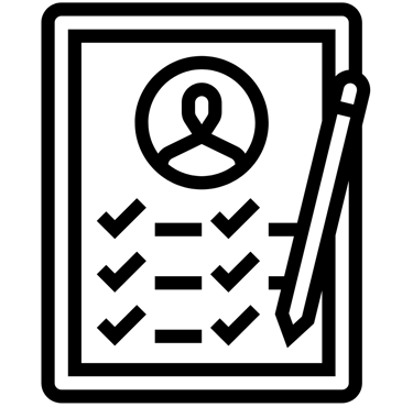 desenho de um papel com escritas e um caneta