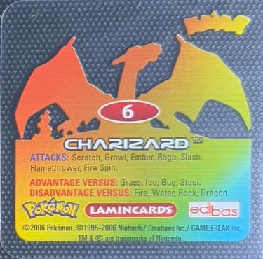 6 Dracaufeu Lamincards square édition