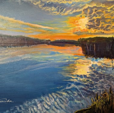 Sunset on the Hudson, Julia Krovicka