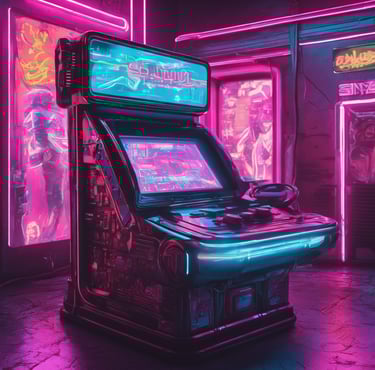 green orange and blue abstract painting