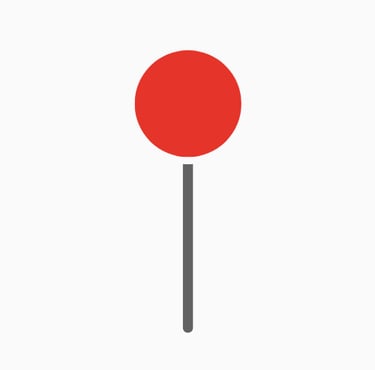 a red pin-drop icon signifying starting point