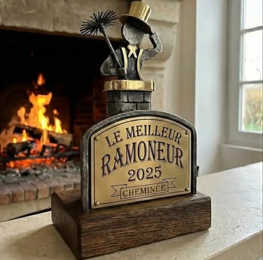 Trophée ramoneur de cheminée 2025 - Loire-Atlantique - Qualité certifiée Ramonage Direct
