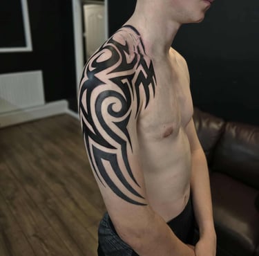 Large tribal tattoo