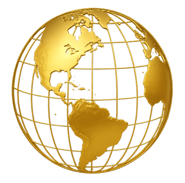 a golden globe with a golden globe in the middle