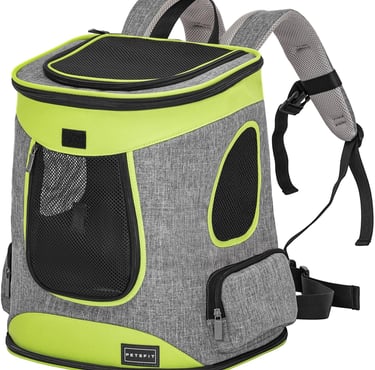 Petsfit Pet Backpack Carrier Easy-Fit Dog Travel Backpack Carrier for Hiking Walking Cycling