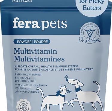 Fera Pets Goat Milk Topper - Multivitamin for Dogs & Cats with Probiotics - Supports Overall Health