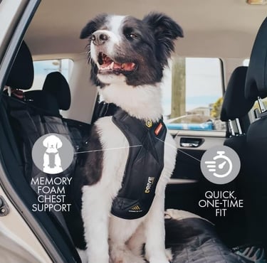 EzyDog Drive Safety Travel Dog Car Harness - Crash Tested US (FMVSS 213) - Premium Vehicle Restraint