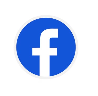 Facebook logo, a white lowercase 'f' inside a solid blue circle, representing the social media platform.