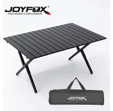 Mesa Dobrável de Camping 90x60cm (estrutura em aço)