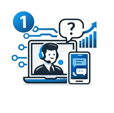 Initial consultation with client via laptop and mobile for digital strategy planning