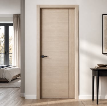 No lacquer interior doors used in modern apartment project