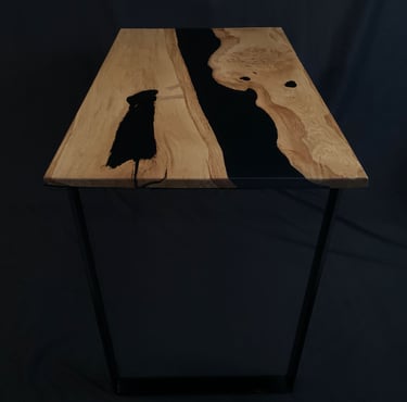 4 Seater Oak Dining Table side view