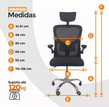 Cadeira de Escritório Diretor Oficial Vegas com Apoio