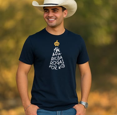 Camiseta Básica Católica Blusa Unisex Nossa Senhora Aparecida Algodão