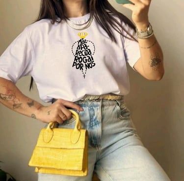 Camiseta Básica Católica Blusa Unisex Nossa Senhora Aparecida Algodão