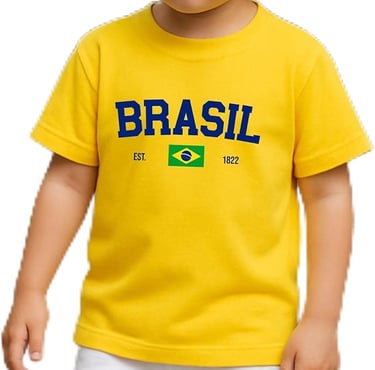 Camiseta Infantil Juvenil Unissex Em Algodão Brasil