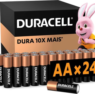 Duracell Pilhas Alcalinas AA Pequena Pack 24 Unidades