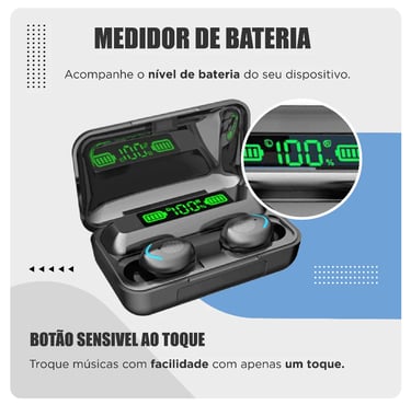 Fone F9-5 Sem fio - Bluetooth - Carregador de celular - O melhor F9 do mercado