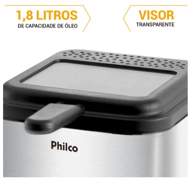 Fritadeira Philco Deep Fry 1.8L Inox 127V