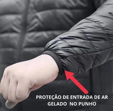 Jaqueta Puffer Unissex com Capuz