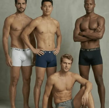 Kit 10 Cuecas Boxer Lisa Polo Wear Sortido Tamanho M