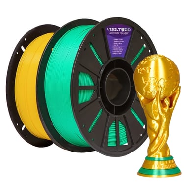 KIT Filamento PLA para Copa do Mundo Voolt3D V-Silk Velvet Sólido