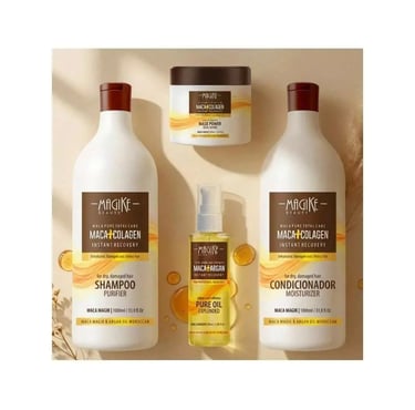 Kit Shampoo 1l + Condicionador 1l + Mascara Maca Essence 500g + Óleo Argan 50ml Magike