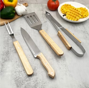 Kits de Churrasco de Aço Inox Premium