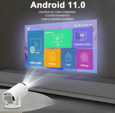 Mini Projetor Portatil 5g Wifi 6 Bluetooth