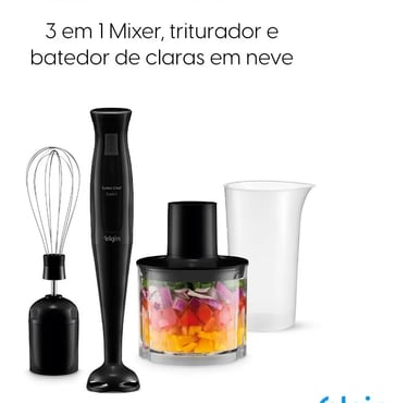 Mixer Vertical Turbo Chef Elgin 3 Em 1 200w Preto 110v Preto