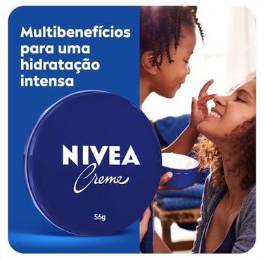 NIVEA Creme Hidratante Lata 56g Hidratação Profunda 24h Corporal Multibenefícios