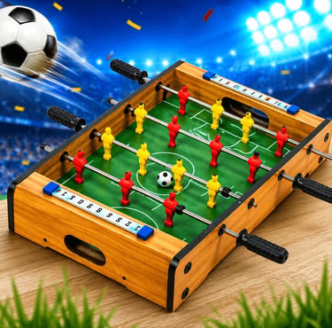 Pebolim Mesa Madeira Compacta Portatil Jogo Futebol
