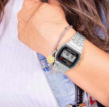 Relógio Casio Unissex Vintage Digital Prata Original Presente A159WA-N1DF