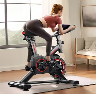 Bicicleta Spinning Para Exercícios XHJSCRB8009 Preto Vermelho