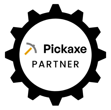 Pickaxe Partner Emblem Colored. Pickaxe AI. Monetize Expertise  with custom GPTs using ANY LLM with Pickaxe AI.