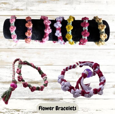 flower bracelets handmade macrame