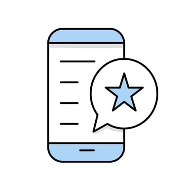 a smartphone with a star on it