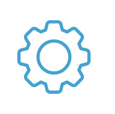blue gear icon representing quality locksmith solutions