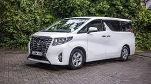Luxury Toyota Alphard minivan exterior used for comfortable Kyoto private car tours.