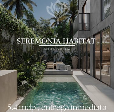 seremonia habitat, eco friendly homes for sale tulum wellness real estate riviera maya tulum condo