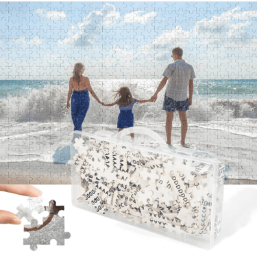 Dargr Custom Jigsaw Puzzle from Photos 1000/500/300 Pieces,Customized Personalized Wooden Puzzle Gif