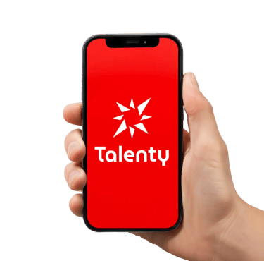 Mockup de Talenty con iphone